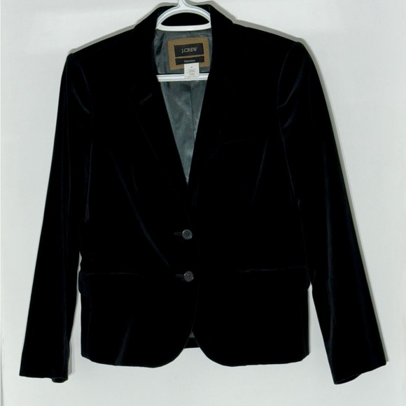 J. Crew black velvet Schoolboy blazer 8P. Like new condition - Picture 1 of 3
